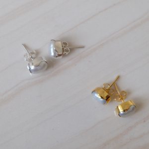 Alit Pearl Oval Stud Gold Plated